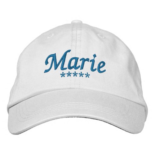 Marie Name Embroidered Baseball Cap