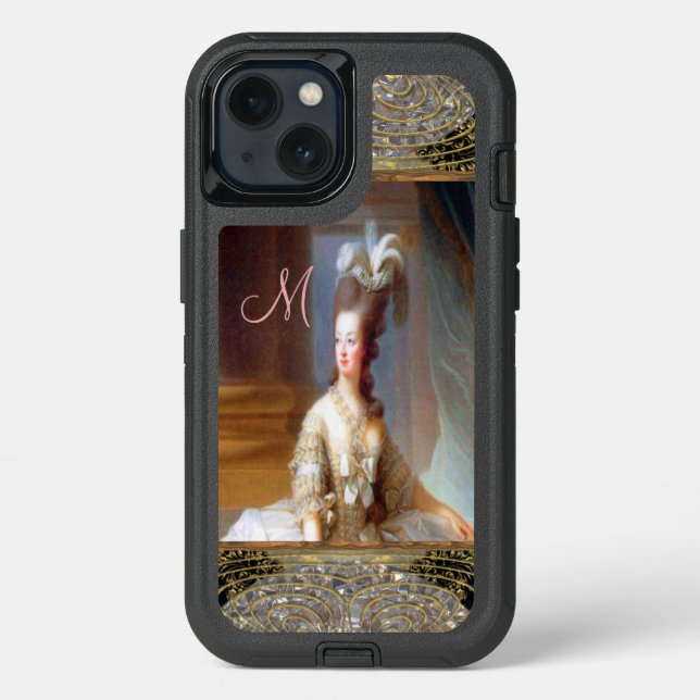 Marie Pretty French Monogram OtterBox iPhone Case (Back)