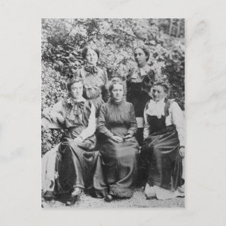 Marie Sklodowska Curie with her Four Students Postcard