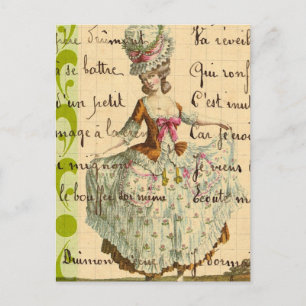 Marie, Vintage Lady Digital Art Postcard
