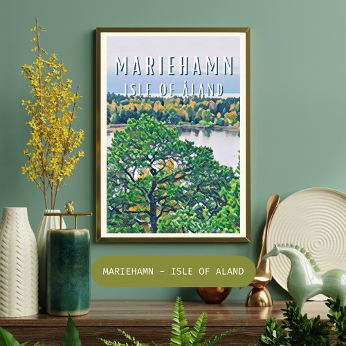 Mariehamn la ville des les land Poster