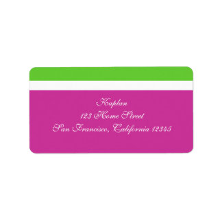 Marielle Address Label Pink Green Wedding Mitzvah