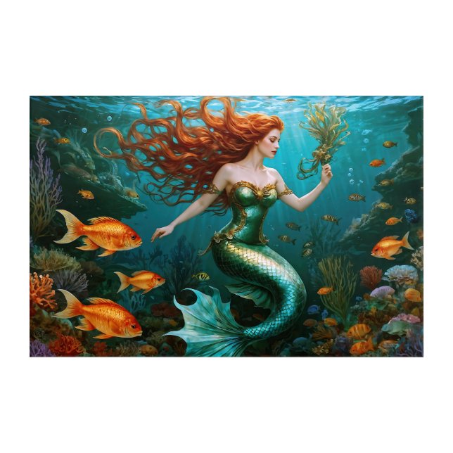 “Marielle” – Beautiful Dancing Mermaid Acrylic Print (Front)