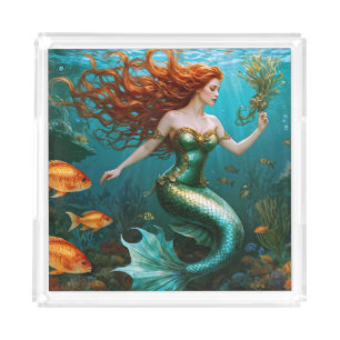 “Marielle” – Beautiful Dancing Mermaid Acrylic Tray