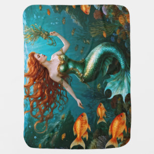 “Marielle” – Beautiful Dancing Mermaid Baby Blanket