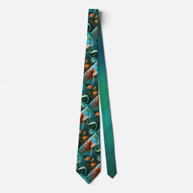 “Marielle” – Beautiful Dancing Mermaid Neck Tie (Front)