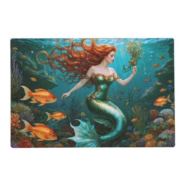 “Marielle” – Beautiful Dancing Mermaid Placemat (Front)