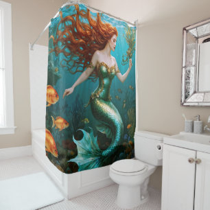 “Marielle” – Beautiful Dancing Mermaid Shower Curtain