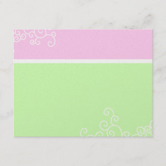 Marielle Shimmer Bat Mitzvah Wedding RSVP lime Card