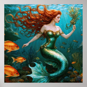 “Marielle” V2 – Beautiful Dancing Mermaid Poster