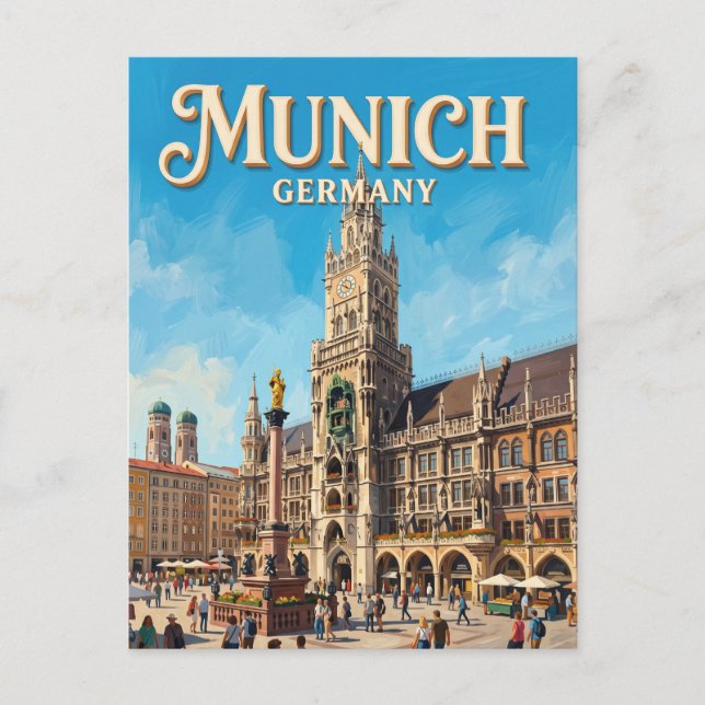 Marienplatz Munich Germany Postcard (Front)