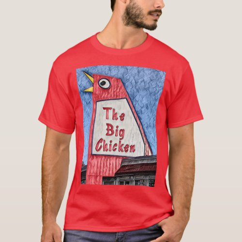 Marietta Georgia Big Chicken restaurant painting T_Shirt