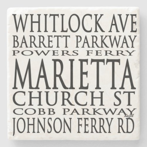 Marietta Georgia Streets Coasters Stone Coaster