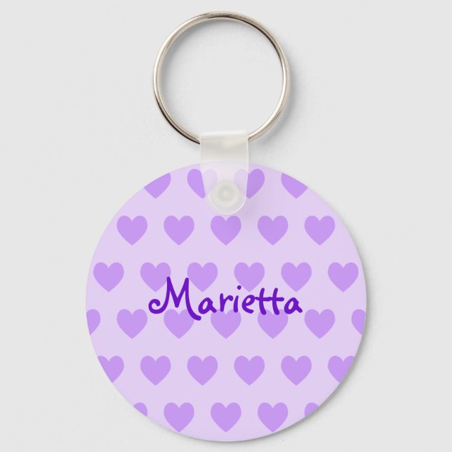 Marietta in Purple Keychain (Front)