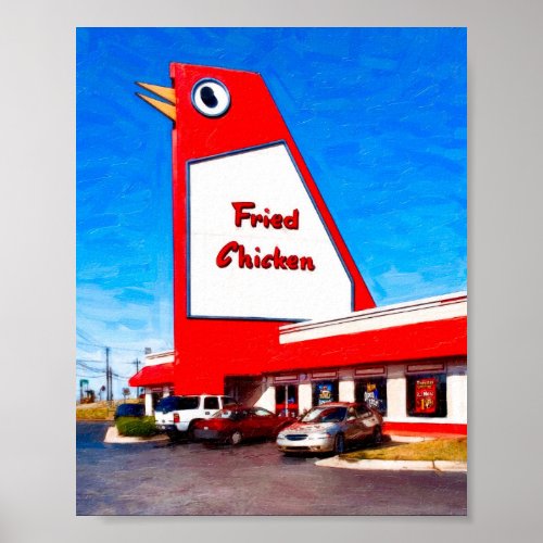 Marietta Landmark _ The Big Chicken _ 8x6 Archival Poster