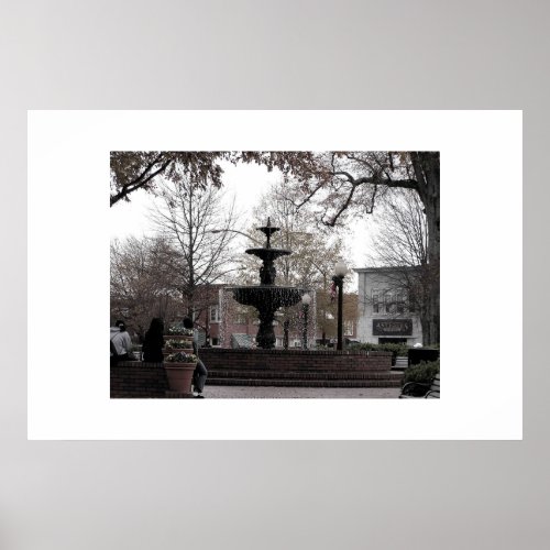 Marietta Square Fountain _ cricketdiane photo art Poster