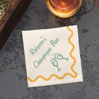 Marigold and Teal Champagne Home Bar Custom