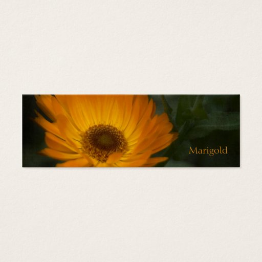Customizable Marigold Bookmark Business Card Template