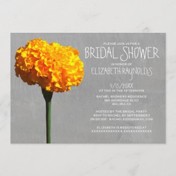 Marigold Bridal Shower Invitations by topinvitations at Zazzle