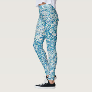 Marigold by William Morris, Vintage Garden Flowers Leggings