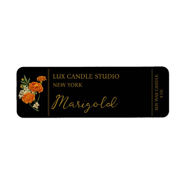 Marigold Candle Label (Front)