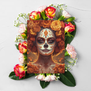 Marigold Catrina Día de los Muertos Card