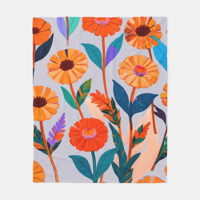 Marigold Celebration Fleece Blanket (Front)