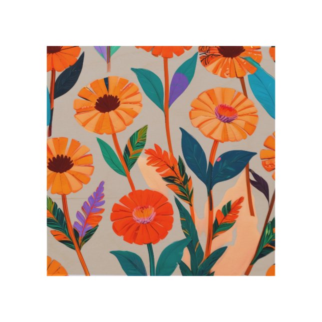Marigold Celebration Wood Wall Art (Front)