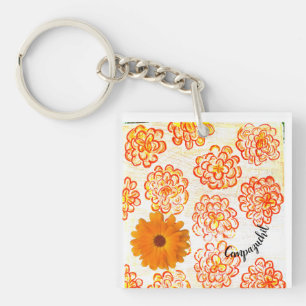 Marigold Cempazuchil Keychain