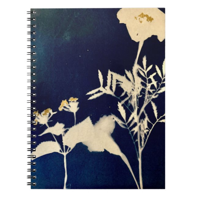 Marigold Cyanotype Spiral Notebook (Front)