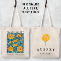 Marigold Floral October Birth Flower Market Name