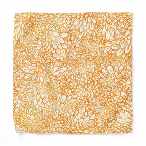 Marigold Floral Simple Orange Pattern Bandana