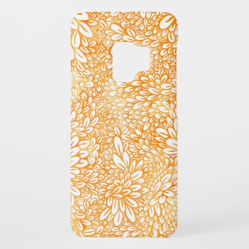 Marigold Floral Simple Orange Pattern Case_Mate Samsung Galaxy S9 Case