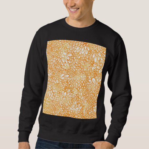 Marigold Floral Simple Orange Pattern Sweatshirt