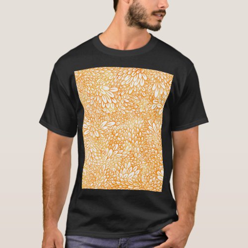 Marigold Floral Simple Orange Pattern T_Shirt