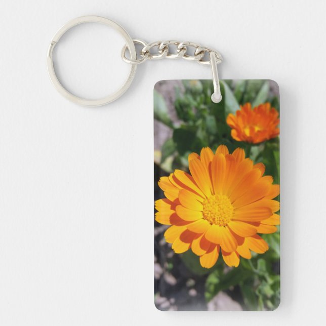 marigold flower keychain (Front)
