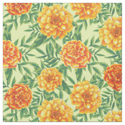 Marigold Flower Pattern Fabric