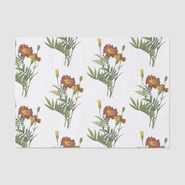 Marigold Flower Pattern Tissue Paper (Front)