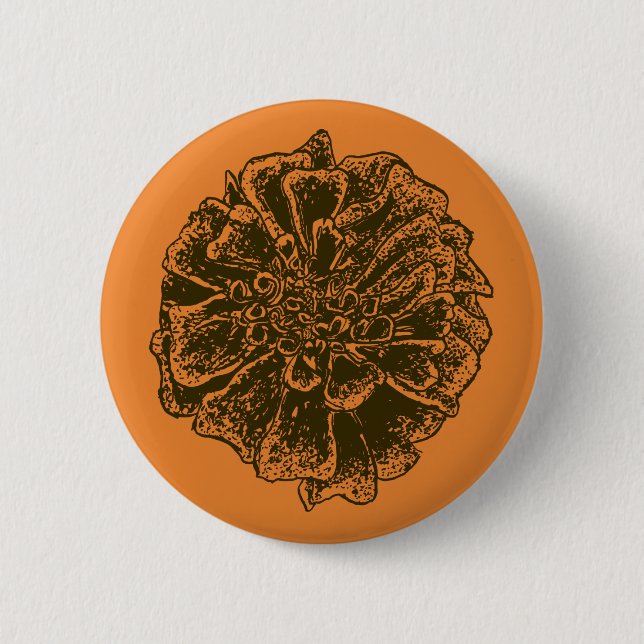 Marigold Flower Power Button (Front)