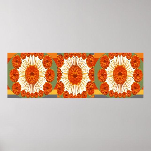 MARIGOLD Flower Show :   Decorative Art Poster (Front)