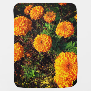 Marigold flowers baby blanket