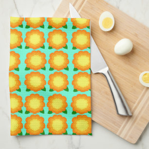 Marigold Flowers Kitchen Towel