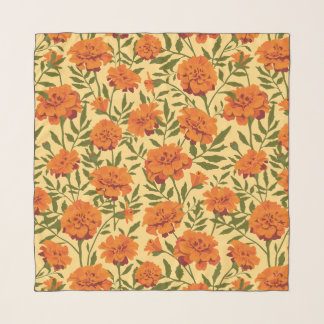 Marigold Flowers Pattern Scarf