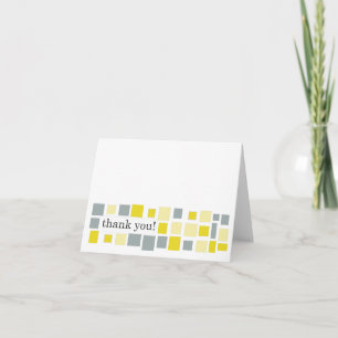 Marigold & Grey Mosaic Thank You Note
