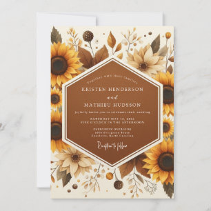 Marigold Harvest Bloom Wedding Invitation