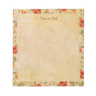 Marigold Memoirs Vintage Floral Notepad