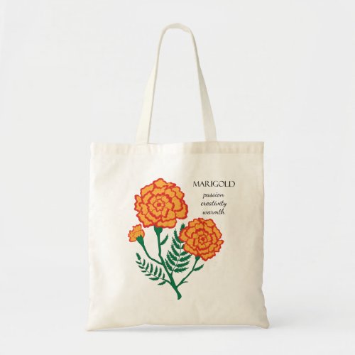 Marigold October Birth Month Flower Bag