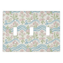 Marigold preppy grandmillennial floral wavy stripe