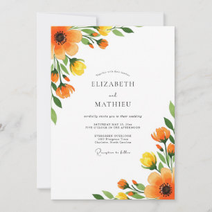 Marigold Radiant Summer Wedding Invitation