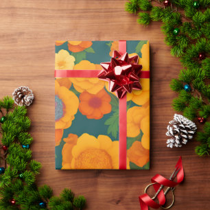 Marigold Rainbow Colorful Personalized Pattern Wrapping Paper